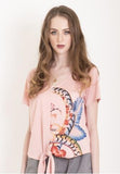 Anna Blouse With Knot And Floral Print