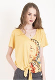 Anna Blouse With Knot And Floral Print
