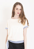 Ava Blouse With Side Knot And Chinoiserie Print