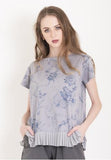 Allison Blouse With Pleats And Chinoiserie Print